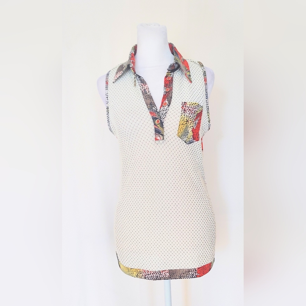 Anac Sleeveless Knit Top Shirt Multicolor Womens Small